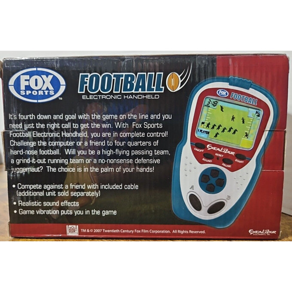 Excalibur Fox Sports Electronic 2007 Handheld Football Game FX204 - New Open Box - Picture 6 of 6